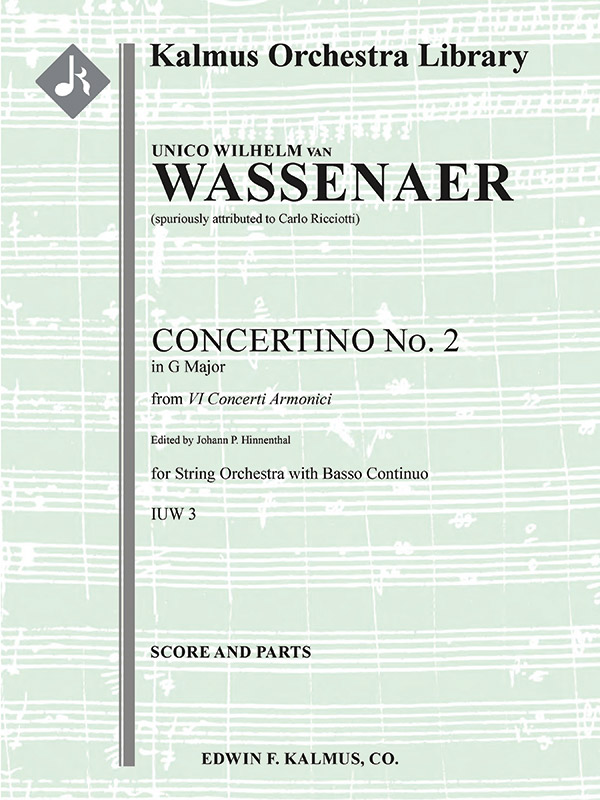 Concertino No 2 in G  (str 8tet)