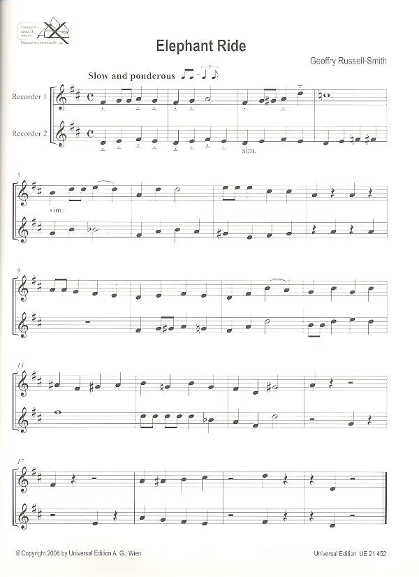 Easy blue Recorder Duets