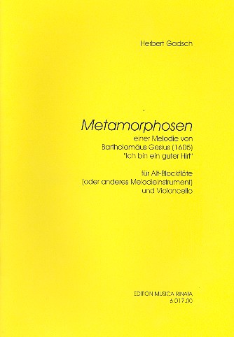 Metamorphosen für Altblockflöte und