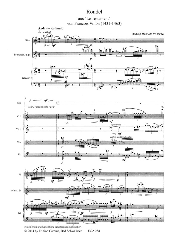 Rondel from "Le Testament"