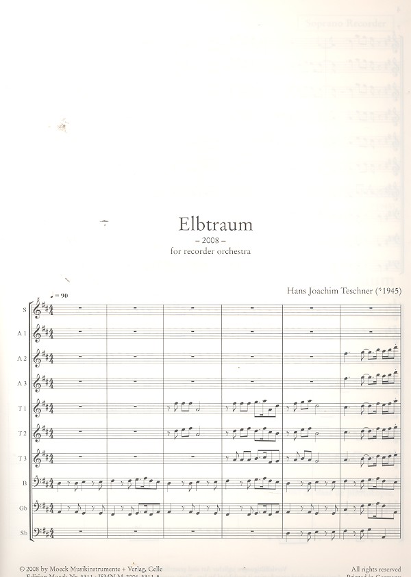 Elbtraum for recorder orchestra