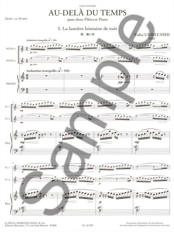 Au-delà du temps pour 2 flûtes et piano