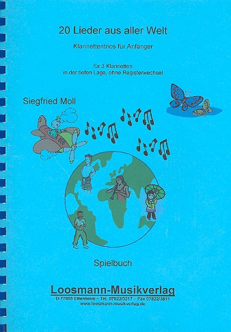 20 Lieder aus aller Welt: für 3 Klarinetten