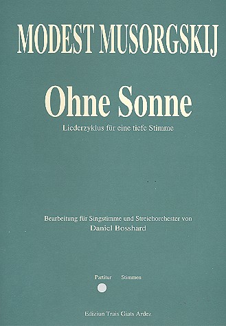 Ohne Sonne für tiefe Stimme und Klavier