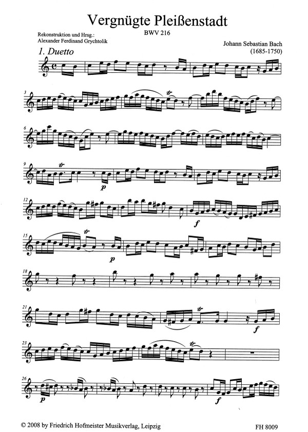 Vergnügte Pleißenstadt BWV216