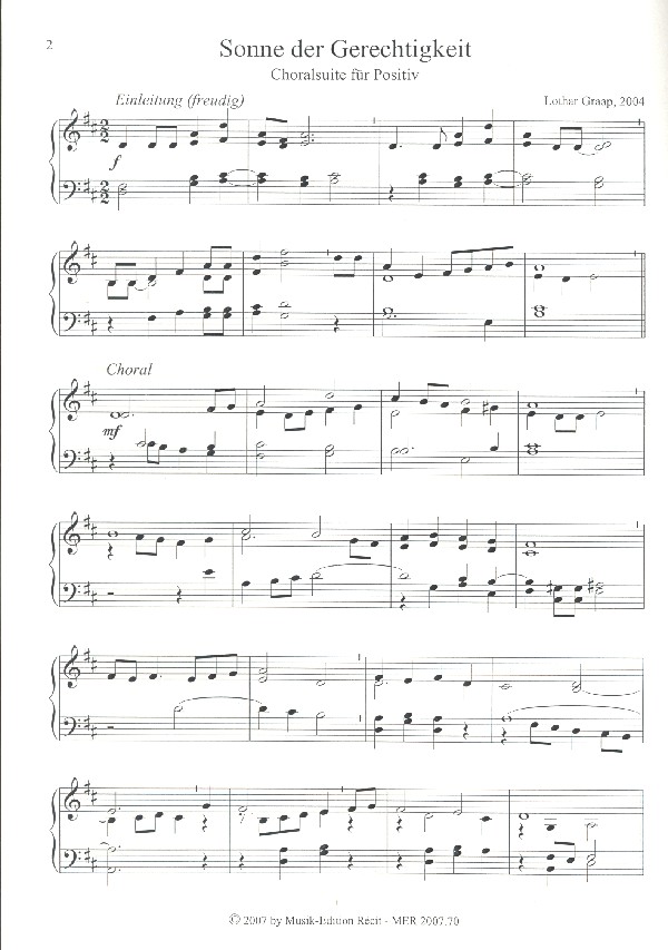 Sonne der Gerechtigkeit für Orgel