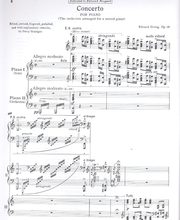 Concerto in a minor op.16 for piano