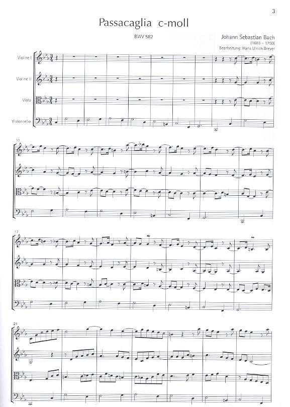 Passacaglia c-Moll BWV582 für Orgel