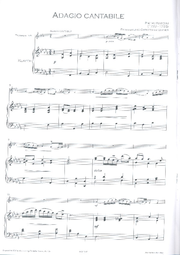 Adagio cantabile für Trompete und Klavier