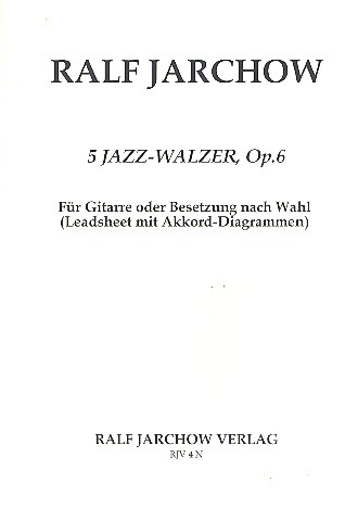 5 Jazz-Walzer op.6 für Gitarre