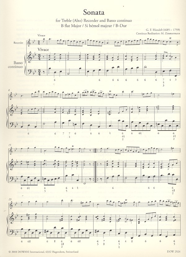 Sonate B-Dur HWV377 (+CD)