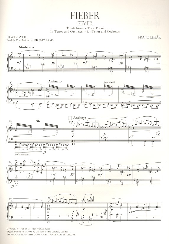 Fieber für Tenor und Orchester