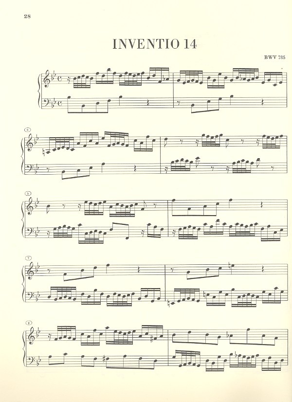 Inventionen und Sinfonien BWV772-801