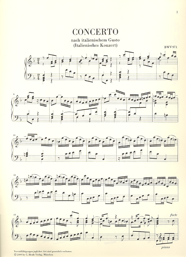 Italienisches Konzert BWV971