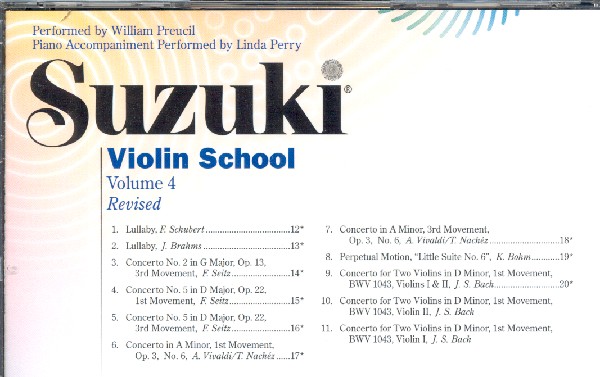 Suzuki Violin School vol.4 CD