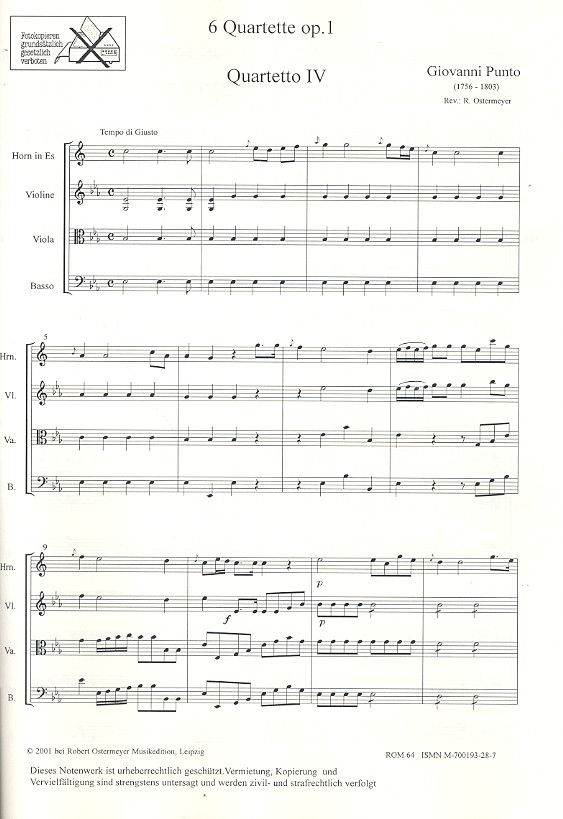 6 Quartette op.1 Band 2 (Nr.4-6)