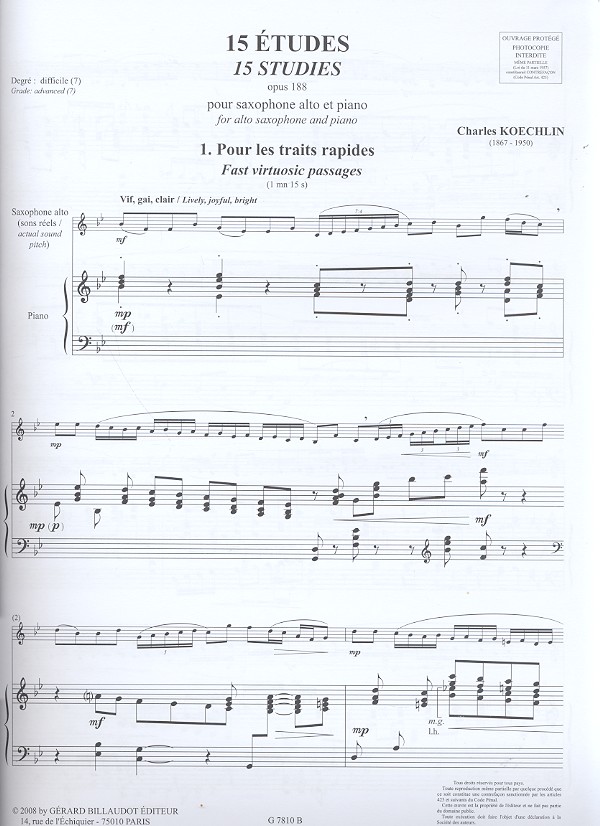 15 Etudes op.188