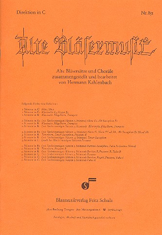 Alte Bläsermusik für 4-5-stimmiges