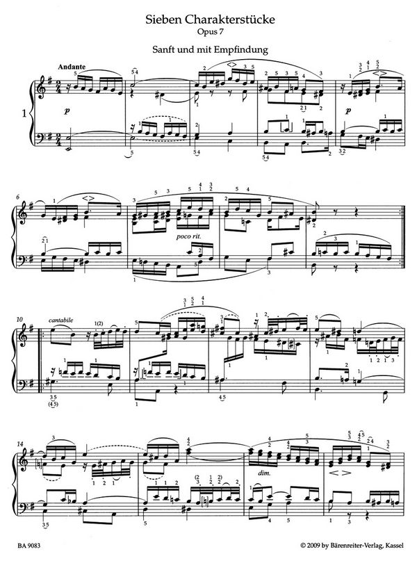 7 Charakterstücke op.7  und  6 Kinderstücke op.72 