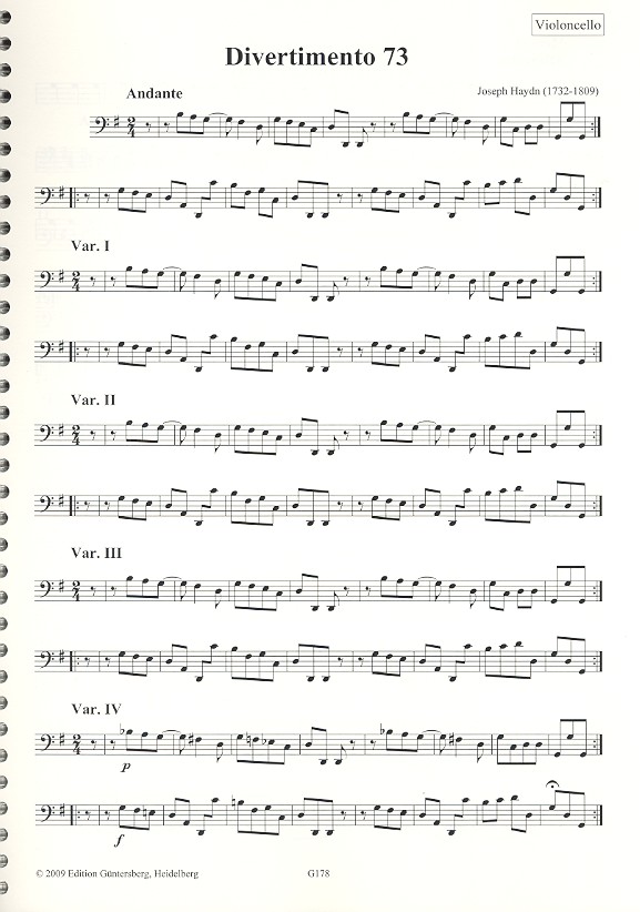 24 Divertimenti a tre Hob.XI:73-96