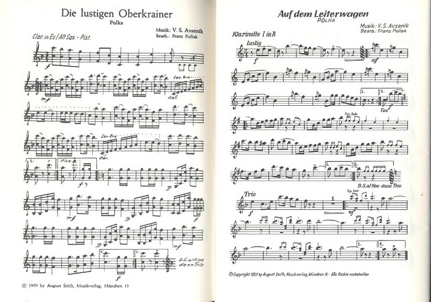 Auf dem Leiterwagen  und  Die lustigen