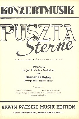 Puszta-Sterne: für Salonorchester
