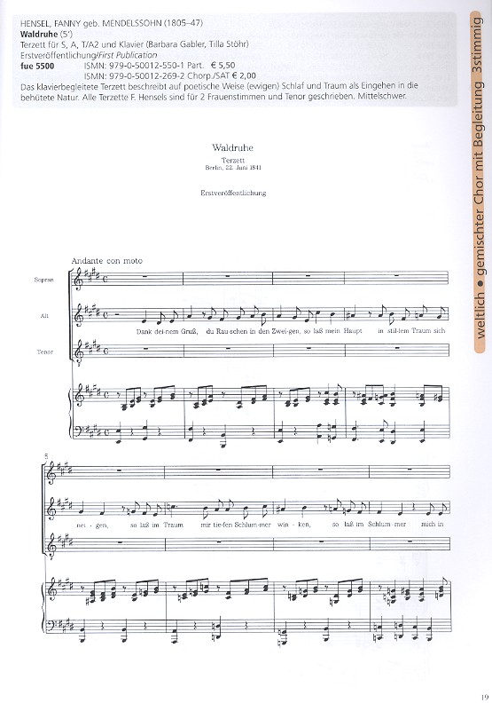 Katalog Furore Musik für Chor