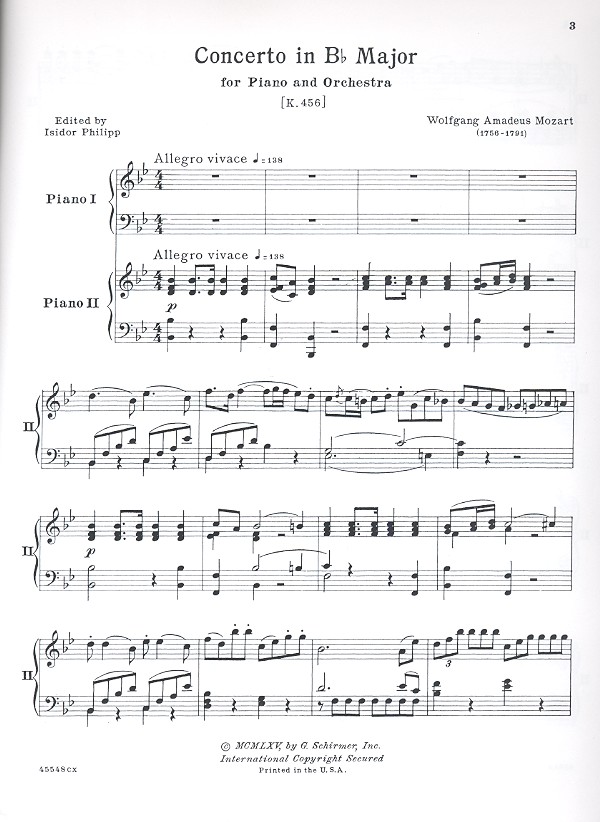 concerto B flat major no.18 KV456
