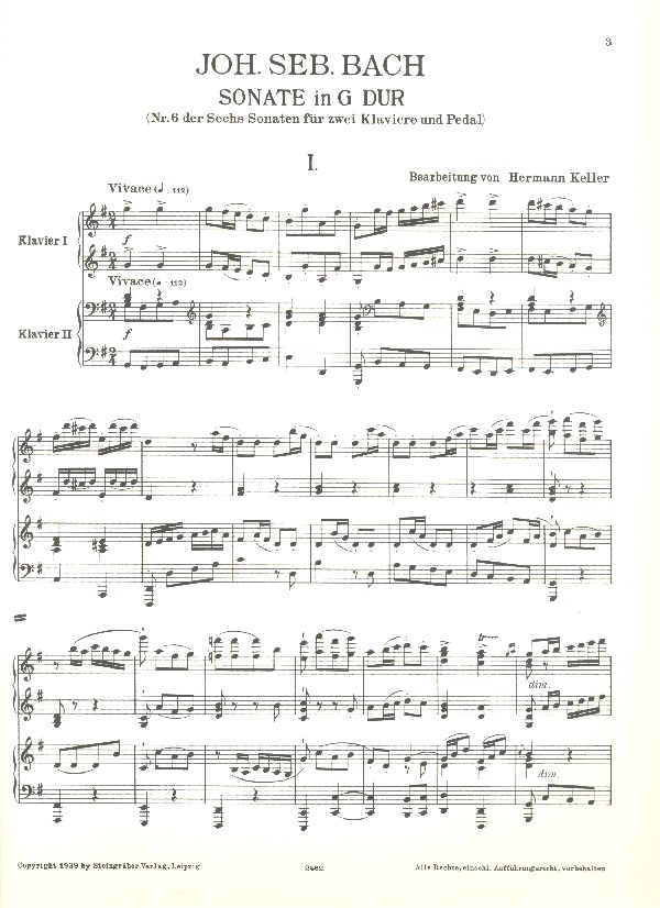 Sonate G-Dur Nr.6 BWV530
