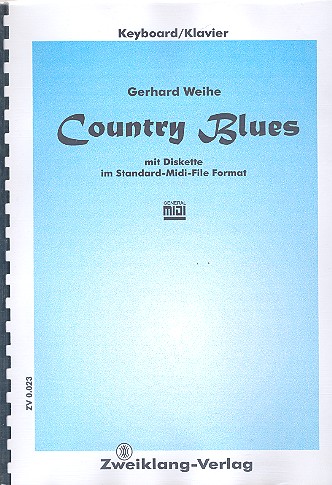 Country Blues (+Midifiles): für Klavier