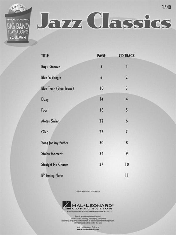 Jazz Classics (+CD): for piano