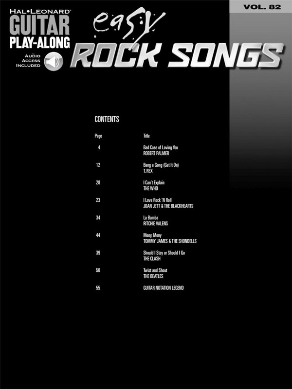 Easy Rock Songs (+CD): guitar playalong vol.82