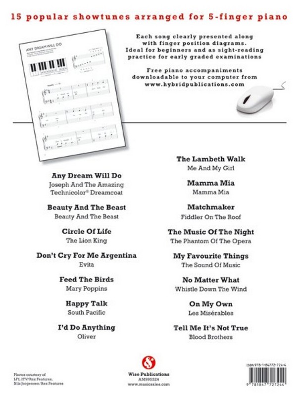 Showtunes: for 5-finger piano (with text)