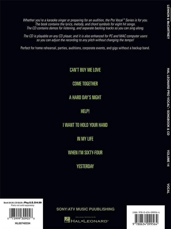 Lennon & McCartney (+CD): for male singers