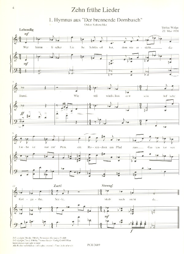 Zehn frühe Lieder (1920)