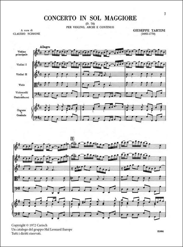 Concerto in Sol maggiore D78
