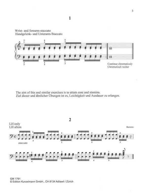 Klaviertechnik Repetition ohne Fingerwechsel