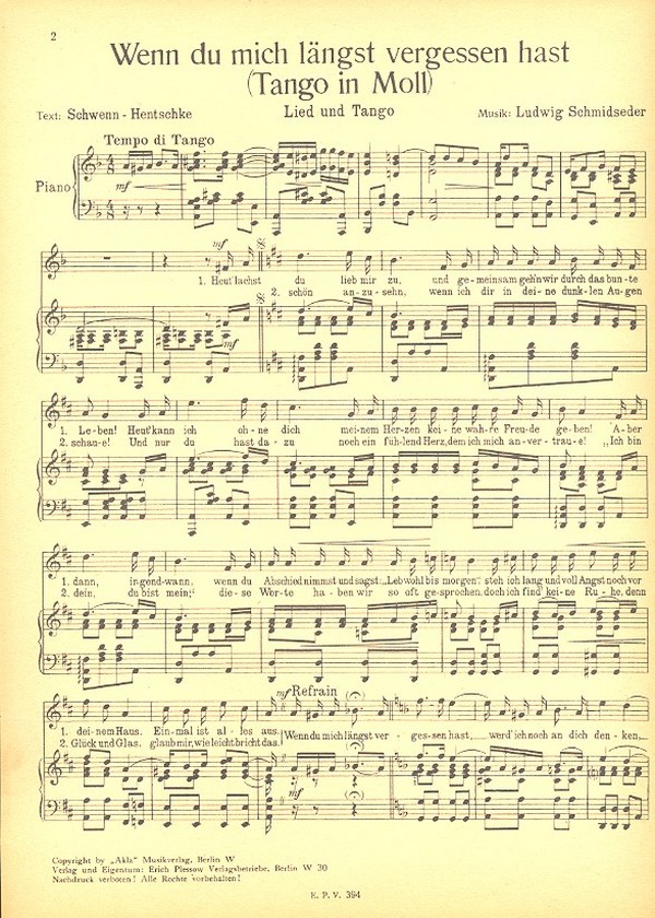 Wenn du mich längst vergessen hast  und