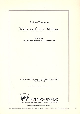 Reh auf der Wiese für Altblockflöte,