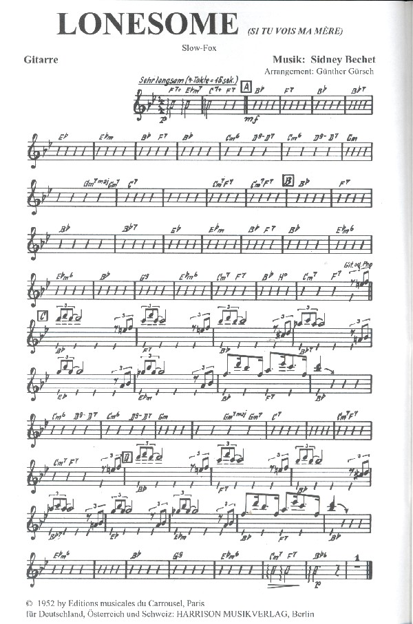 Lonesome  und  La belle rose: für Combo