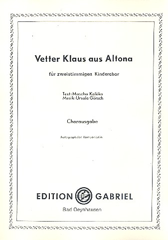 Vetter Klaus aus Altona für Kinderchor