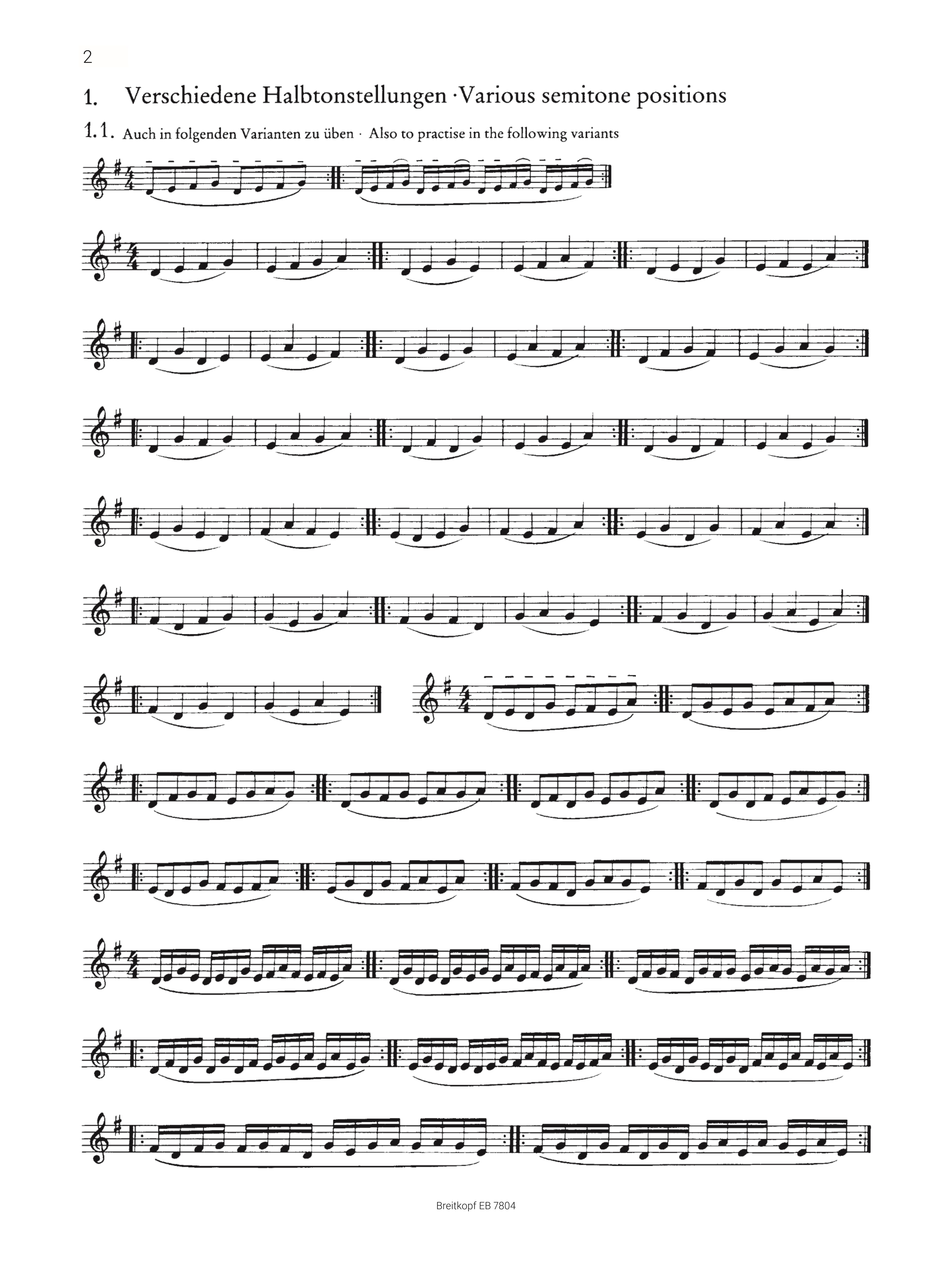 Ausgewählte Violinstudien Band 2 - Technik der linken Hand