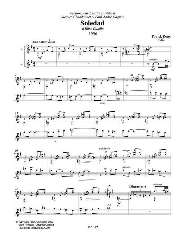 Soledad for 2 guitars