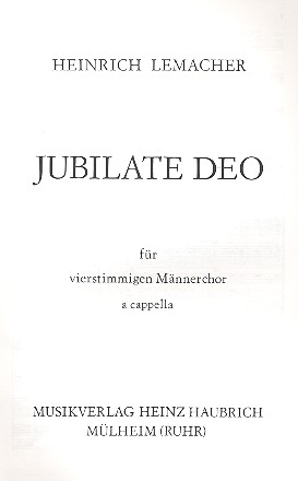 Jubilate deo für Männerchor