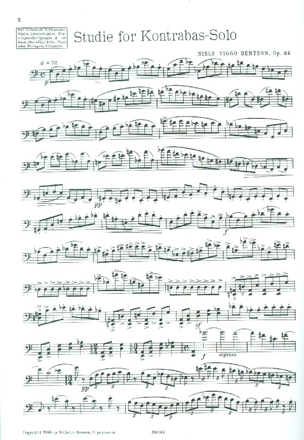 Studie op.34 für Kontrabaß
