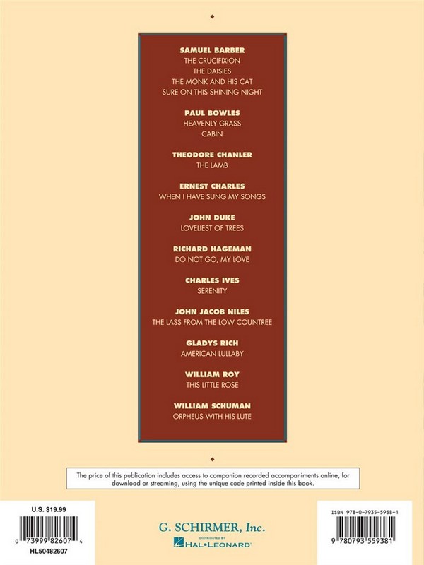 15 american art Songs (+Online-Audio)