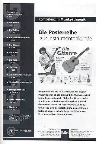 Die Gitarre Instrumenten - Poster