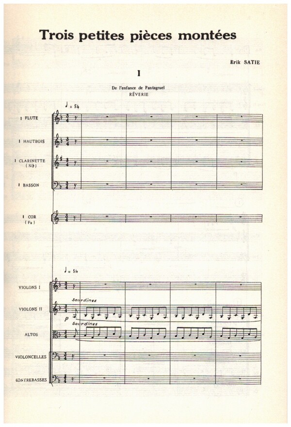 3 petites pieces montées für Orchester