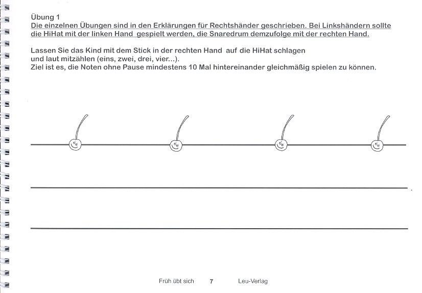 Früh übt sich für Schlagzeug