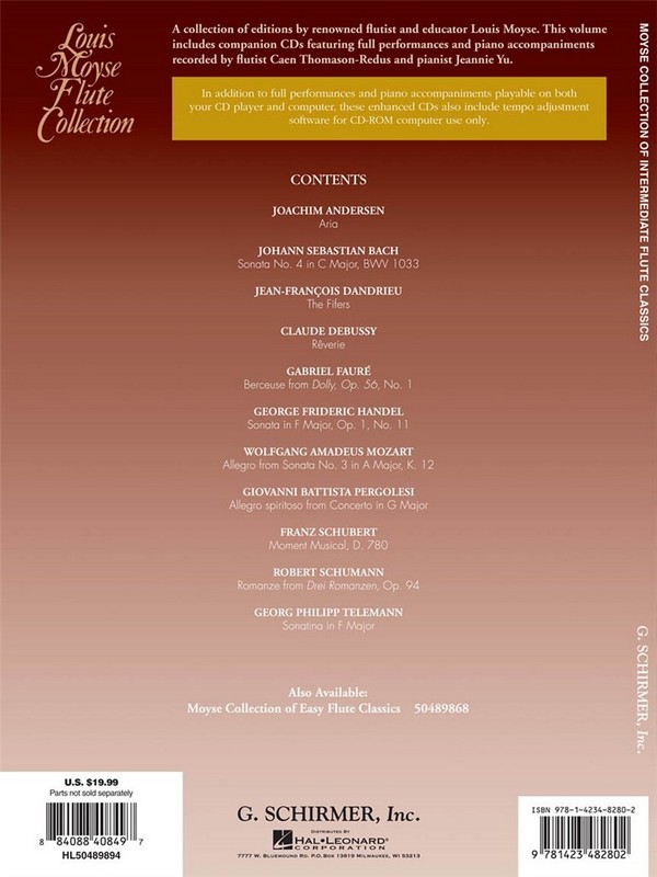 Moyse Collection of intermediate Flute